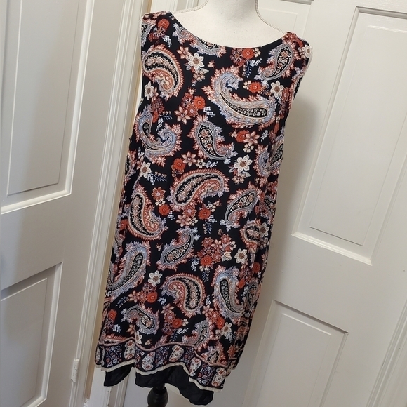 J. Jill Dresses & Skirts - NWT J.Jill Paisley Print Double Layer Sleeveless Tunic/Dress Size XL
